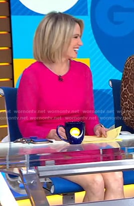 Amy’s pink polka dot dress on Good Morning America