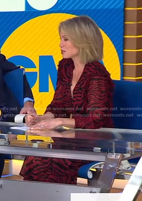 Amy’s red zebra print dress on Good Morning America