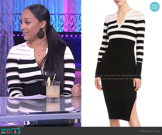 Candice Sweater Dress by Bailey 44 worn by Tamera Mowry on The Real