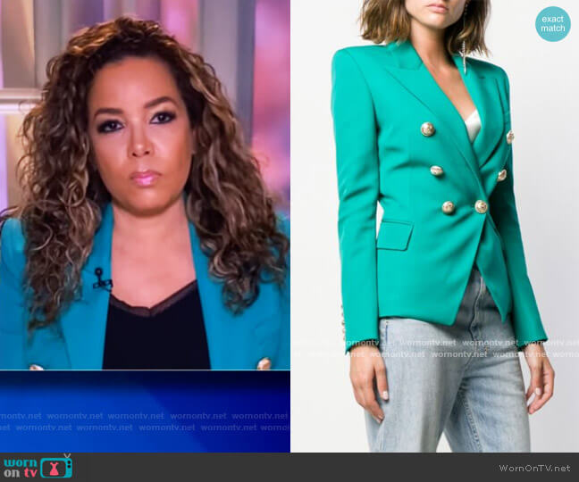 Button-embellished Blazer by Balmain worn by Sunny Hostin on The View