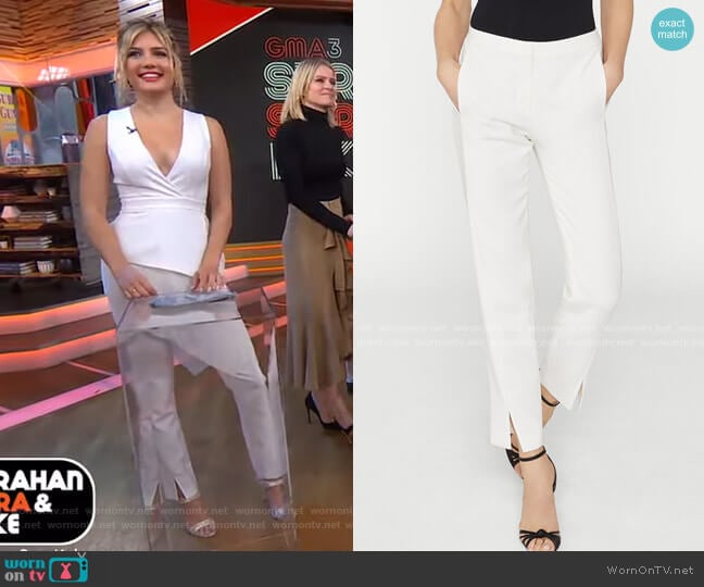 Kurra Straight-Leg Trouser by Bcbgmaxazria worn by Giannina Gibelli on GMA