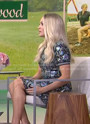 Carrie Underwood’s metallic floral dress on Today