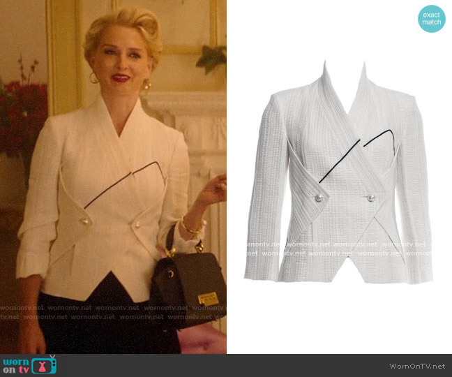 Chanel White Jacket worn by  Gloria Grandbilt (Katherine LaNasa) on Katy Keene