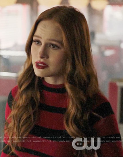 Cheryl’s red striped sweater on Riverdale