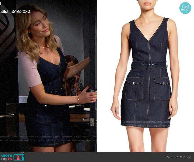 Cinq a Sept Gwyneth Denim Dress worn by Flo Fulton (Katrina Bowden) on The Bold and the Beautiful