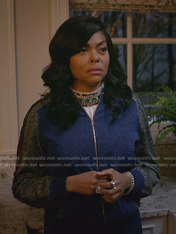 Cookie’s lurex track jacket and pants on Empire