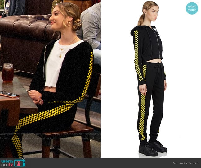 Danielle Guizio Godspeed Track Suit worn by Brooke Bishop (Bella Podaras) on The Expanding Universe of Ashley Garcia