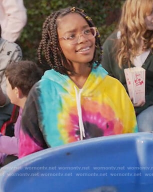 Diane’s rainbow tie dye hoodie on Black-ish