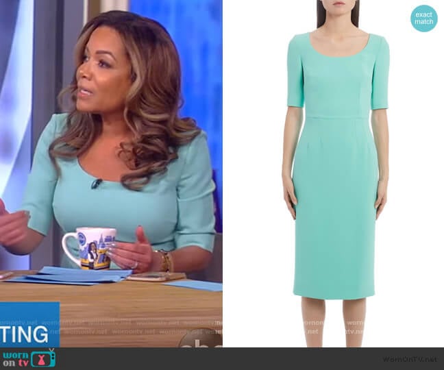 WornOnTV: Sunny’s light blue sheath dress on The View | Sunny Hostin ...