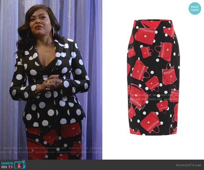 Printed Midi skirt by Dolce & Gabbana worn by Cookie Lyon (Taraji P. Henson) on Empire