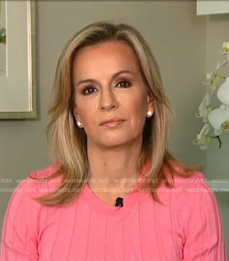 Dr. Jennifer Ashton’s pink ribbed sweater on Good Morning America