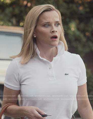 Elena's white Lacoste polo on Little Fires Everywhere