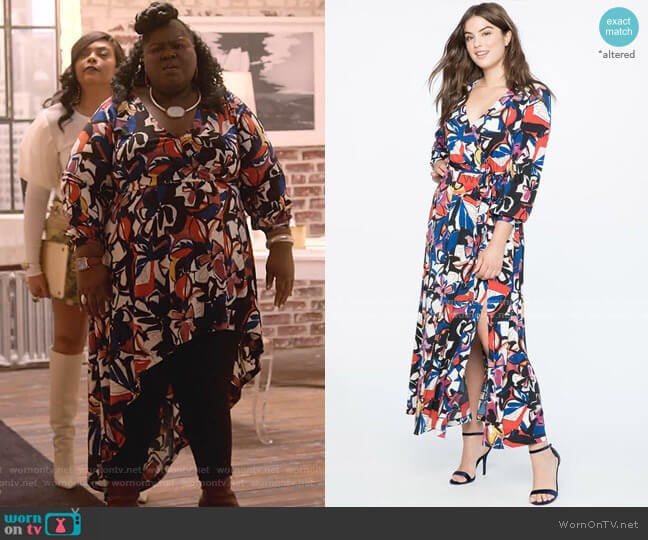 Floral Wrap Dress by Eloquii worn by Becky (Gabourey Sidibe) on Empire