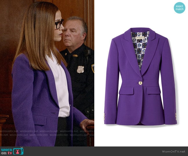 Emilio Pucci Wool-blend blazer worn by Amanda Doherty (Victoria Cartagena) on Almost Family