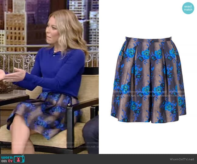 Heavy Silk Organza Mini Princess Skirt by Christopher Kane worn by Kelly Ripa on Live with Kelly and Mark