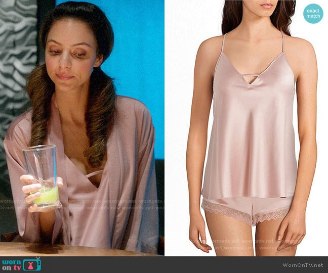 Flora Nikrooz Smokey Rose Victoria Cami worn by Zari Tomaz (Tala Ashe) on Legends of Tomorrow