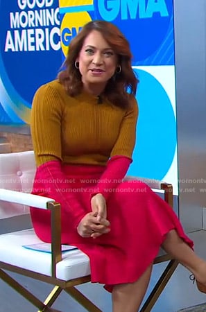 Ginger’s colorblock ribbed dress on Good Morning America