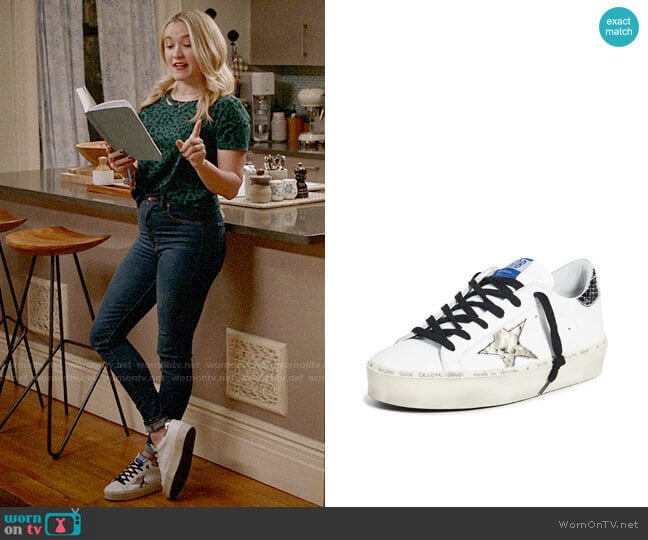 Golden Goose Hi Star Sneakers worn by Roxy Doyle (Emily Osment) on Almost Family