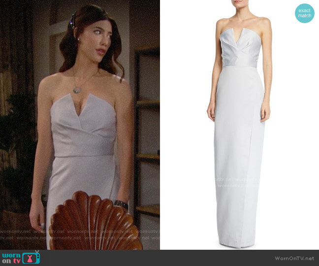 WornOnTV: Steffy’s grey strapless dress on The Bold and the Beautiful ...