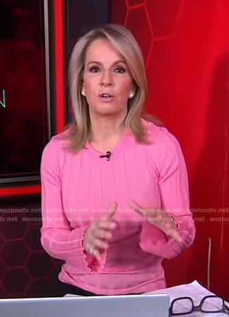 Dr. Jennifer Ashton’s pink ribbed sweater on Good Morning America