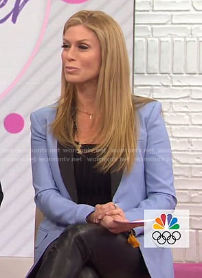 Jill’s blue contrast lapel blazer on Today