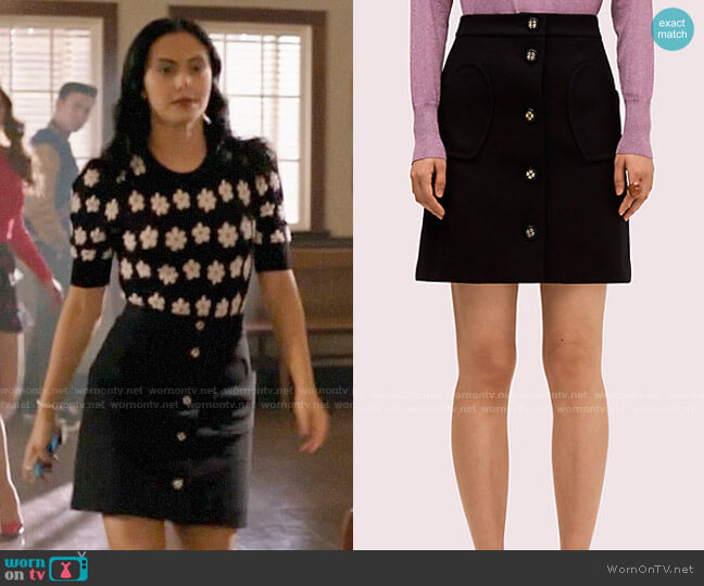 WornOnTV: Veronica's black flower print sweater on Riverdale