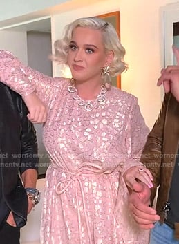 Katy Perry's metallic animal print dress on American Idol