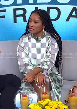 Keke's checkerboard dress on GMA Strahan Sara And Keke