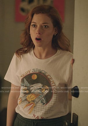 Zoey’s Kennedy Space center NASA print tee on Zoeys Extraordinary Playlist