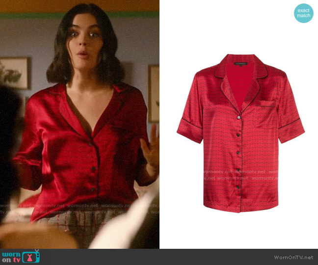 Kiki de Montparnasse Silk Short Pajamas worn by Katy Keene (Lucy Hale) on Katy Keene