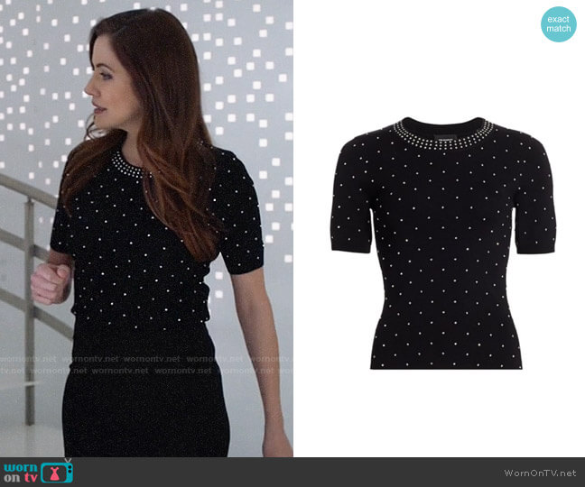 The Kooples Studded Knit Top worn by Andrea Rojas (Julie Gonzalo) on Supergirl