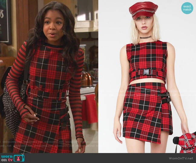 Courtney Clip It Tank and Wrap It Skirt by Love Too True at Dolls Kill worn by Nia Baxter (Navia Robinson) on Ravens Home