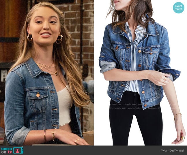 Brooke’s denim jacket on The Expanding Universe of Ashley Garcia