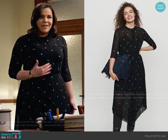 Maje Remi Dress worn by Sara Castillo (Lindsay Mendez) on All Rise