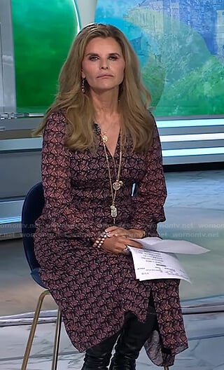 Maria's printed v-neck dress on Today