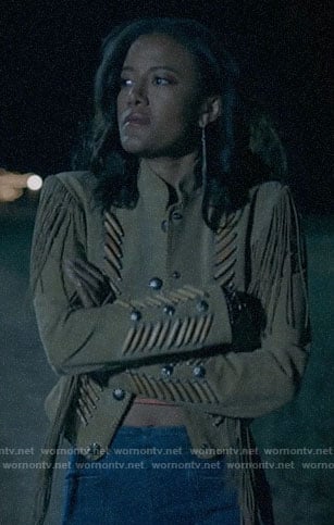 Maria's suede fringed jacket on Roswell New Mexico