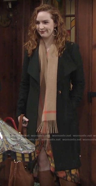 Mariah’s green coat on The Young and the Restless