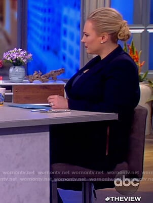 Meghan’s navy belted blazer on The View