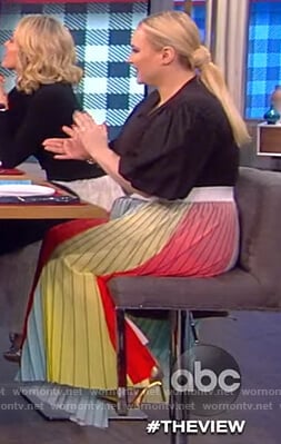 Meghan’s pastel stripe midi skirt on The View