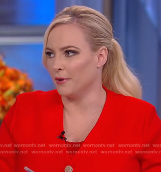 Meghan’s red button peplum top on The View