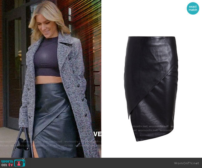 Michelle Mason Lambskin Leather Asymmetrical Skirt worn by Kristin Cavallari  on Very Cavallari