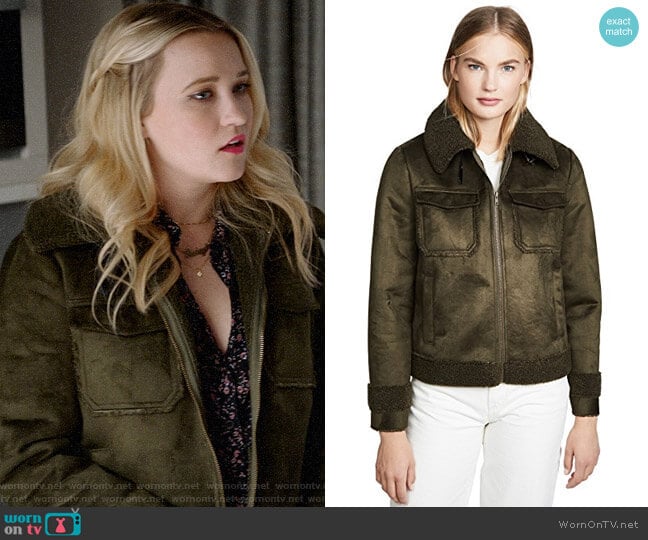 Mother The Four Corners Bomber Jacket worn by Roxy Doyle (Emily Osment) on Almost Family