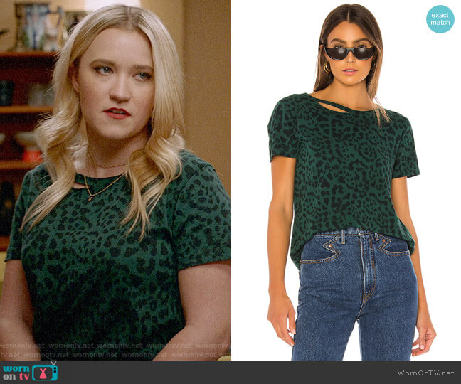 n:Philanthropy Harlow BFF Tee in Beetle Leopard worn by Roxy Doyle (Emily Osment) on Almost Family