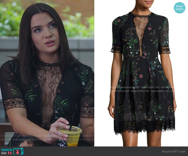 Wornontv Janes Black Floral Lace Inset Dress On The Bold Type Katie 