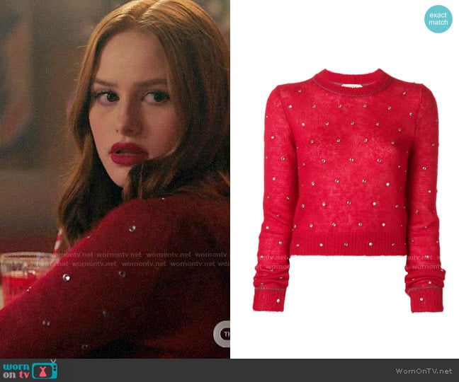 No. 21 Crystal Embellished Jumper worn by Cheryl Blossom (Madelaine Petsch) on Riverdale