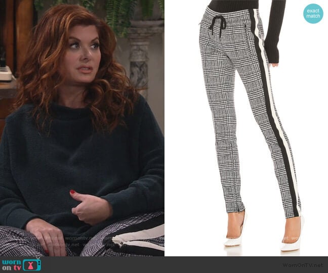 Grace’s gray plaid pants on Will and Grace