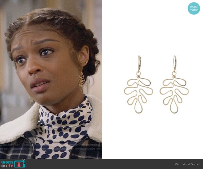 Peggy Li Artful Cutout Earrings worn by Ali Finer (Javicia Leslie) on God Friended Me