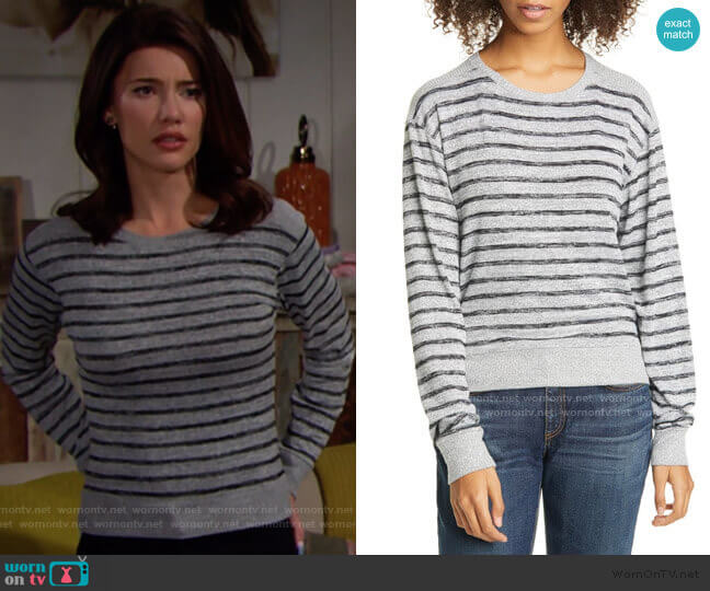 WornOnTV: Steffy’s grey striped sweater on The Bold and the Beautiful ...