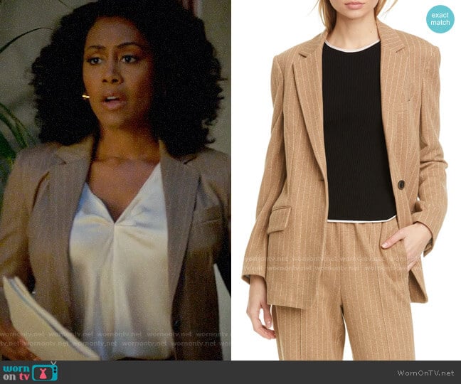 Rag & Bone Ames Blazer worn by Lola Carmichael (Simone Missick) on All Rise