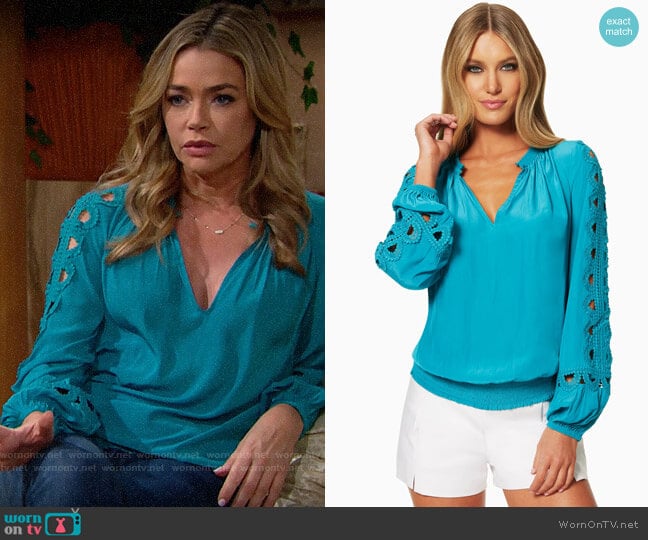 Ramy Brook Brittany Blouse worn by Shauna Fulton (Denise Richards) on The Bold and the Beautiful